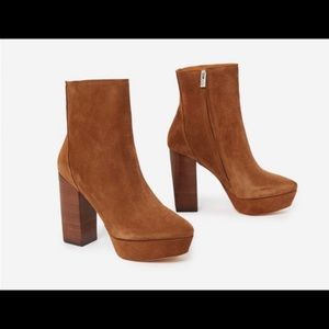 THE KOOPLES BROWN SUEDE HIGH-TOP ANKLE BOOTS